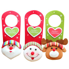 Christmas Decoration Door Ornament Adorable Hanging Ornament Santa Claus Reindeer Snowman Holiday Decoration