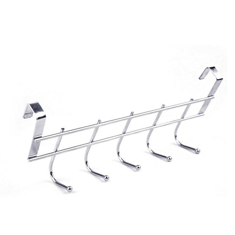 5 hook bold stainless steel cabinet back hook home
